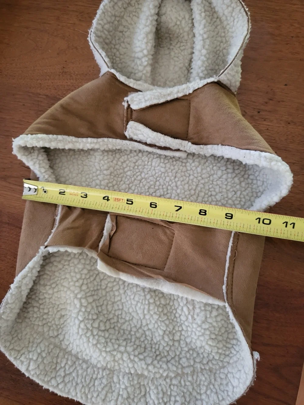 Kensington Kennel Club Hooded Sherpa Dog Coat Tan NWOT